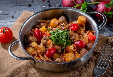 баранина с овощами