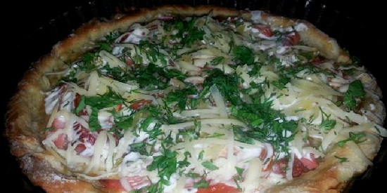 Пицца на кефире в духовке: рецепт