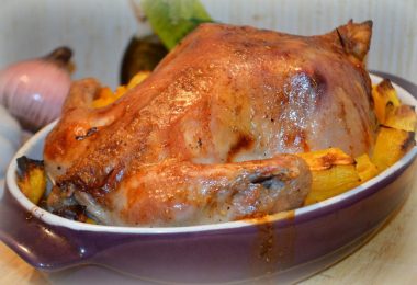 Курица с тыквой в духовке: рецепт