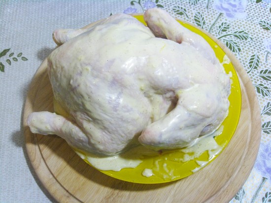 курица в духовке целиком с хрустящей корочкой